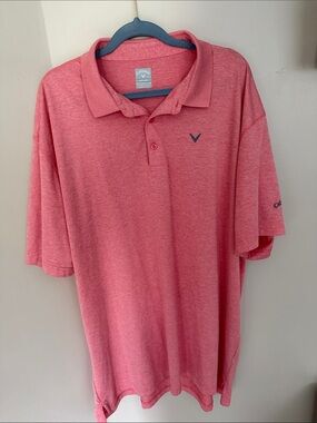 Callaway Men's Heather Coral Pink Polo